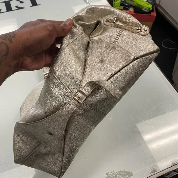 Women’s Vintage Leather Jimmy Choo Sparkly Large Purse 👛 Bag Pre Owned Used - Picture 2 of 16